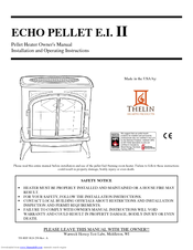 Thelin Echo Pellet E.I. II Owner's Manual Installation And Operating Instructions