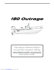 Boston Whaler 190 Outrage Service Manual