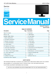AOC 519Sw Service Manual