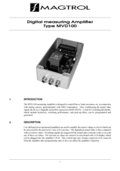 Magtrol MVD100 User Manual