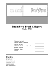 Carlton 2518 Owner's Manual