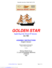 Mantua Model Group Golden Star769 Assembly Instructions Manual
