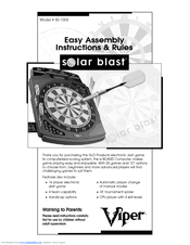 Viper Solar Blast 42-1004 Easy Assembly Instructions & Rules
