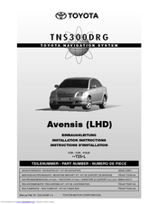 Toyota TNS300DRG Installation Instructions Manual
