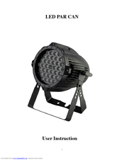 Tricolor LED PAR CAN User Instruction
