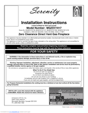 Kingsman Marquis Serenity MQZDV1917LPE Installation Instructions Manual
