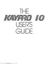 Kaypro 10 User Manual
