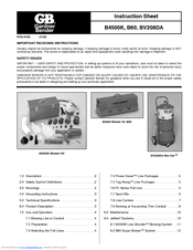 Gardner Bender JetLine B60 Instruction Sheet