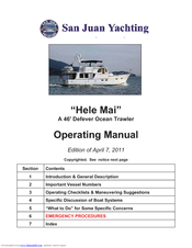 DeFever DeFever 46 Operation Manual