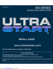 Ultra Start 650 Series Install Manual