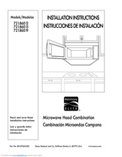 Kenmore 721.86012 Installation Instructions Manual