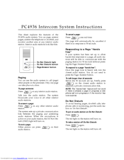 DSC PC4936 Instruction Manual