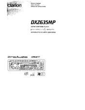 Clarion ProAudio DXZ63SMP Owner's Manual