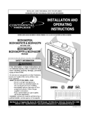 Continental Fireplaces BCDV36CFGP Installation And Operating Instruction