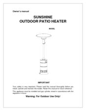 Sunshine PHW Owner's Manual