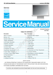 Lenovo L193 Wide Service Manual