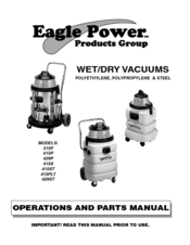 Eagle power 415ST Operation And Parts Manual