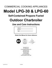 Magikitch'n LPG-60 Use And Care Instructions Manual