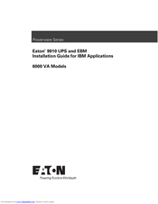 Eaton 9910 Installation Manual