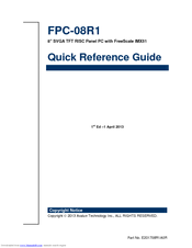 Avalue Technology FPC-08R1 Quick Reference Manual