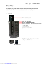 Edge Network DVR Quick Installation Manual