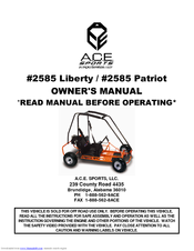 Ace Sports 2585 Liberty Owner's Manual