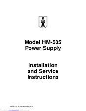 Heritage MedCall HM-535 Installation And Service Instructions Manual