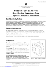 GAI-Tronics Smart 707-001-EX-F07045 Maintenance Manual