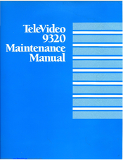 TeleVideo 9320 Maintenance Manual