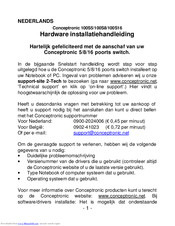 Conceptronic 100S8 Hardware Installation Manual