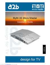 A2B Electronics MyM-3S Micro Master Installation Manual