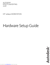 HP Xw8400 - Workstation - 4 GB RAM Hardware Setup Manual