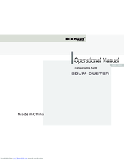 Booster BDVM-Ducter Operational Manual