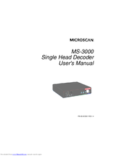 Microscan MS-3000 User Manual