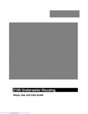 Gates Underwater Products Z100 Setup, Use And Care Manual
