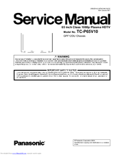 Panasonic TC-P65V10 Service Manual