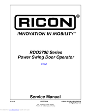 Ricon RDO2700 Series Service Manual