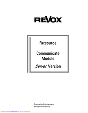 Revox Re:source Communicate Module User Manual