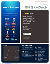 Sirius Satellite Radio XM Sky Dock XVSAP1V1 Quick Manual