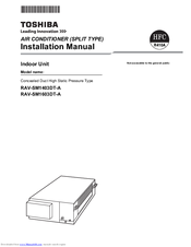 Toshiba RAV-SM1603DT-A Installation Manual