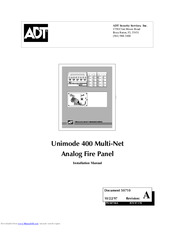 ADT Unimode 400 Multi-Net Installation Manual