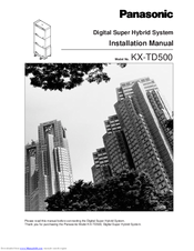 Panasonic KX-TD520 Installation Manual