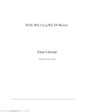 Atheros IEEE 802.11a/g WLAN Router User Manual