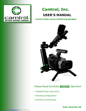 Camtrol Video Camera Stabilizing Quadpod User Manual