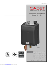 Cadet CDN120 Installation And Service Manual