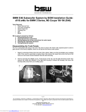 Bavarian Soundwerks BSW d110.e46c Installation Manual