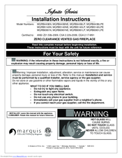 Marquis MQRB6961NE Infinite Series Installation Instructions Manual