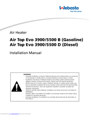 Webasto Air Top Evo 3900/5500 B Installation Manual