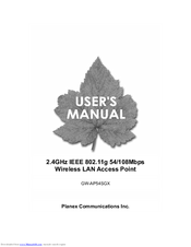 Planex GW-AP54SGX User Manual