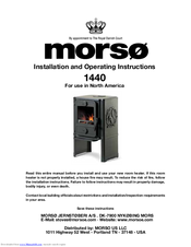 Morso UK 1440 Installation And Operaing Instructions